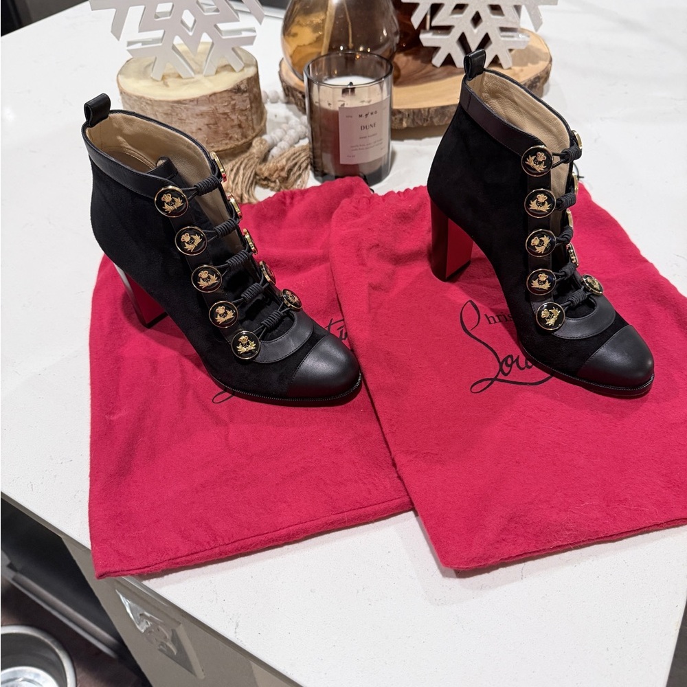 Christian Louboutin Cavel suede ankle boots